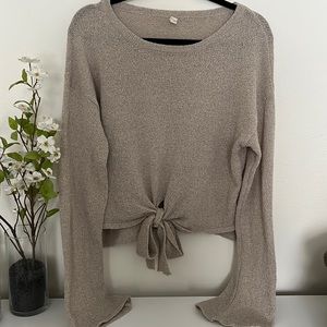 Tie Front Sweater Top